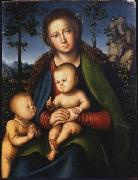 Lucas Cranach, Madonna with Child with Young John the Baptist